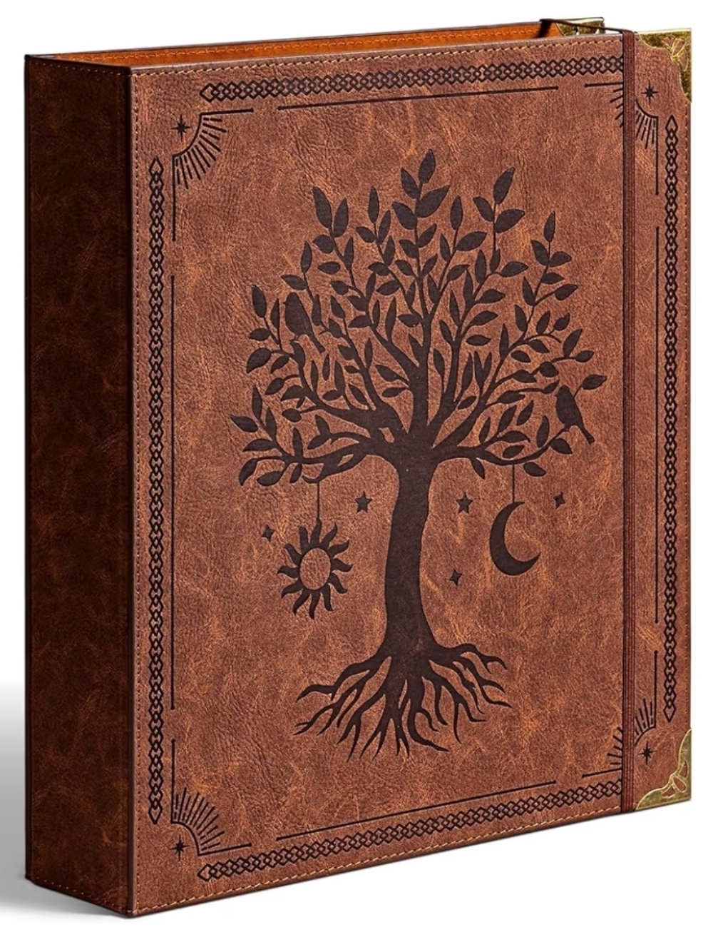 Tree of Life Leatherette Journal Binder - Brown
